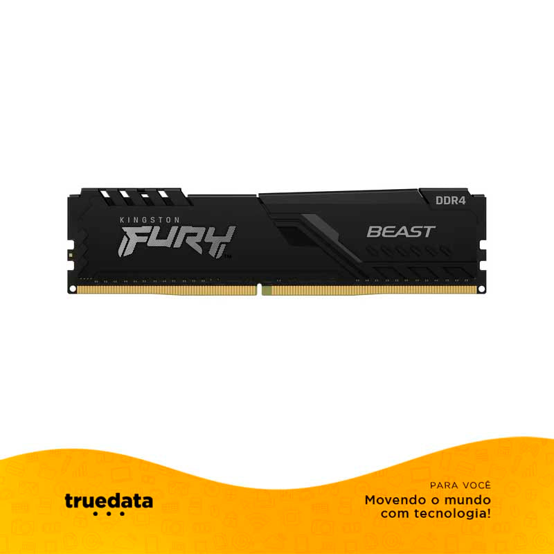 Memoria para Desktop DDR4 Gamer 4gb 2666mhz Kingston Fury Beast - KF426C16BB/4 Truedata